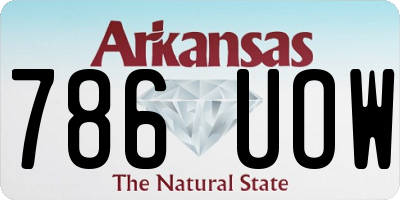 AR license plate 786UOW