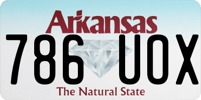 AR license plate 786UOX