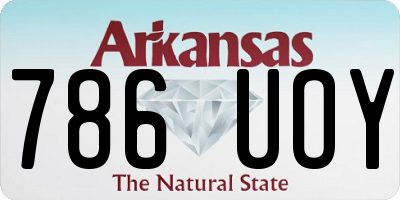 AR license plate 786UOY