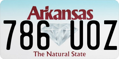 AR license plate 786UOZ