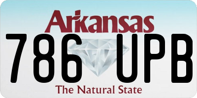 AR license plate 786UPB