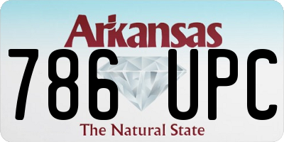 AR license plate 786UPC