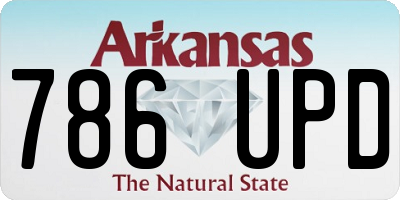 AR license plate 786UPD