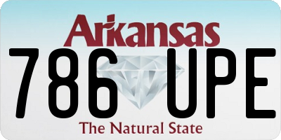 AR license plate 786UPE
