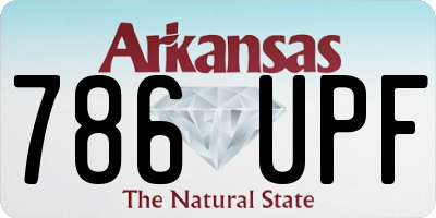 AR license plate 786UPF