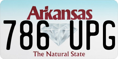 AR license plate 786UPG