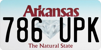 AR license plate 786UPK