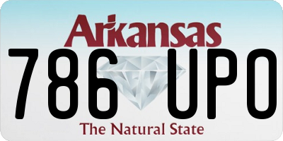AR license plate 786UPO