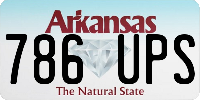 AR license plate 786UPS