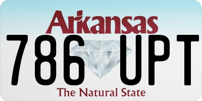 AR license plate 786UPT