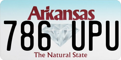 AR license plate 786UPU