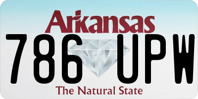 AR license plate 786UPW