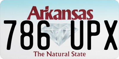 AR license plate 786UPX
