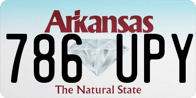 AR license plate 786UPY