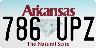 AR license plate 786UPZ