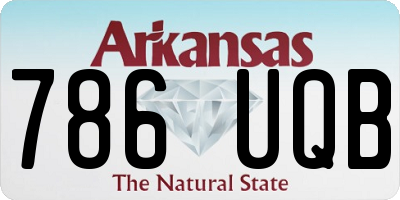 AR license plate 786UQB