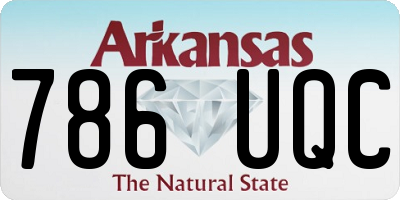 AR license plate 786UQC