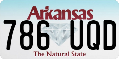 AR license plate 786UQD