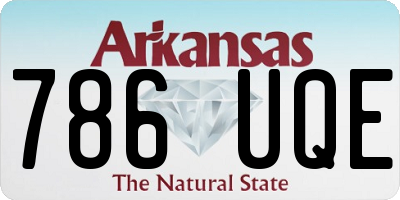 AR license plate 786UQE