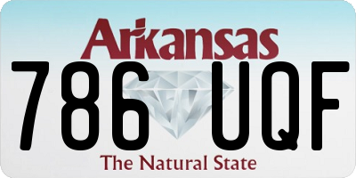 AR license plate 786UQF