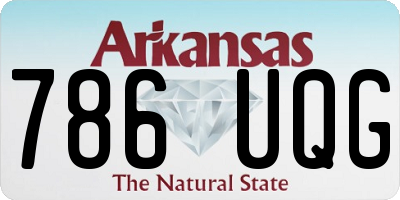 AR license plate 786UQG