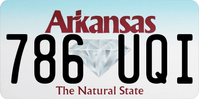 AR license plate 786UQI