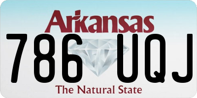AR license plate 786UQJ