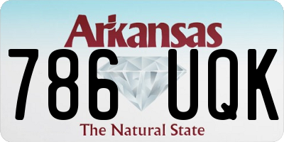 AR license plate 786UQK