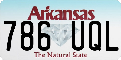 AR license plate 786UQL