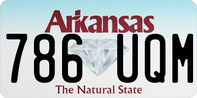 AR license plate 786UQM