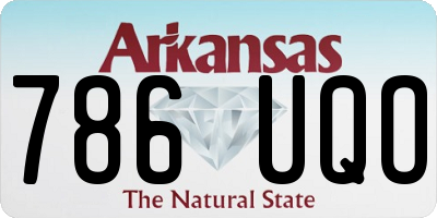 AR license plate 786UQO