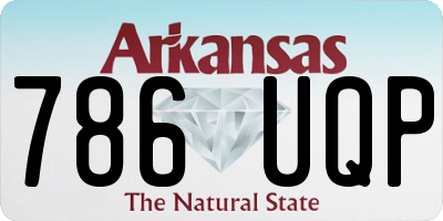 AR license plate 786UQP