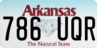 AR license plate 786UQR