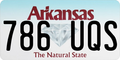 AR license plate 786UQS