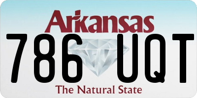 AR license plate 786UQT