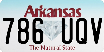 AR license plate 786UQV