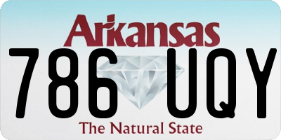 AR license plate 786UQY