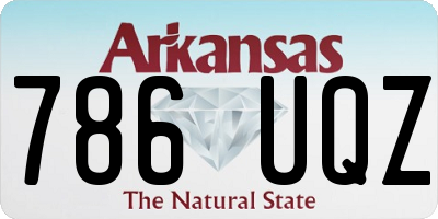 AR license plate 786UQZ
