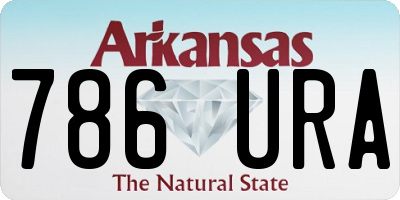 AR license plate 786URA