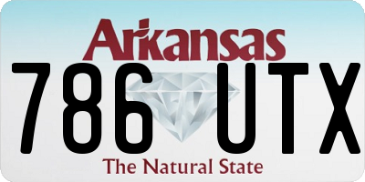 AR license plate 786UTX
