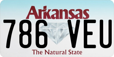 AR license plate 786VEU