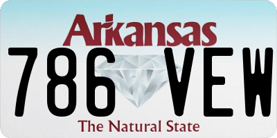AR license plate 786VEW