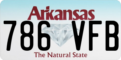 AR license plate 786VFB