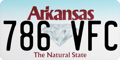 AR license plate 786VFC