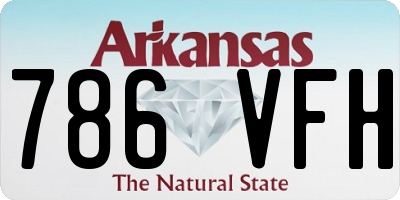 AR license plate 786VFH