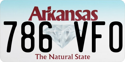 AR license plate 786VFO