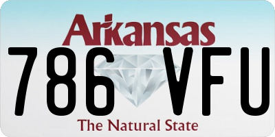 AR license plate 786VFU
