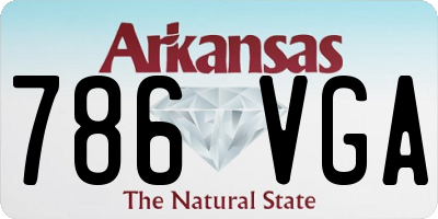 AR license plate 786VGA