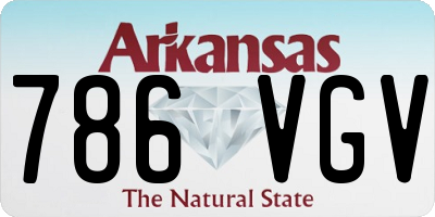 AR license plate 786VGV