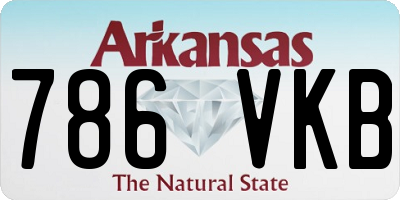 AR license plate 786VKB
